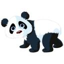 Panda på farten - wallsticker
