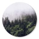 Glasschilderij rond Foggy Forest