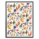 Póster Blanz - Flores y pájaros