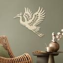 Decoración en madera grulla - pájaro elegante - álamo