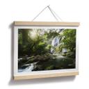 Póster cascada en el bosque - Fotografía de naturaleza - Foto