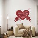 Wallsticker - Navn + forever in love