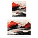 Fototapet Treechild - Red Mountains in Japan