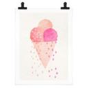 Póster Treechild - Tres bolas de helado en verano