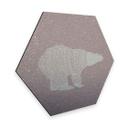 Hexagon - Alu-Dibond zilver effect - Ijsberen