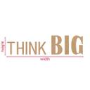 decoración 3D que dice THINK BIG - MDF nature