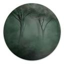 Wanddecoratie Bosmagie in de ochtendnevel groen - Ms Tiff - Alu-Dibond Rond
