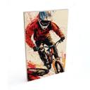 Træplakat Dynamisk mountainbiker - Jaszke
