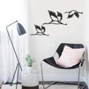 MDF - Decoración en madera grullas bandada de pájaros 02