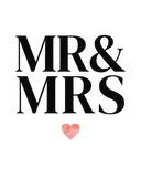 Poster à personnaliser Mr & Mrs - Classique