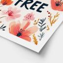 Póster Salvaje y libre con flores de acuarela - Treechild
