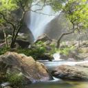 Cascada en el bosque papel pintado - Paisaje papel pintado - Foto