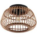 Deckenleuchte Lucas, braun, 24,5 x 40 cm, Rattan Innenleuchte