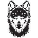Sticker mural Tête de loup