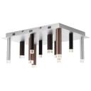 Deckenleuchte Eddy, braun, 35 x 50 cm, Metall Deckenlampe