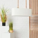 Pendelleuchte Milan, braun, 120 x 70,5 cm, Textil Pendelleuchte