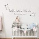 Wallsticker Twinkle Twinkle little star som er selvoplysende i mørke - vægprint
