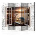 Screen room divider - Efterårssø, 3-delt