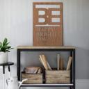 Cuadro decorativo de caoba - Be happy be bright be you