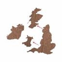 Kort over United Kingdom - Mahogni