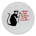 Tableau sur alu-Dibond rond Banksy - Out of bed