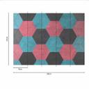 Grafikmotiv tapet Hexago1 i grårosa - non-woven tapet Designwalls 2 - 2,55 x 3,5 m