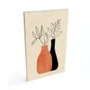 Cuadro de madera en negro y naranja - Kubistika