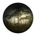 Póster paraguas pinos con viñeteado - Redondo