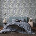 Papier peint intissé botanique - design de feuilles discret en taupe & gris pierre