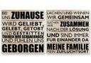 Holzbild-Set Bei uns zu Hause - schwarz (2-teilig)