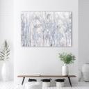 Canvasbillede, Iris blomst kontur blå
