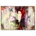 Canvasbillede, Pige med hat Shabby Chic