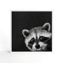 Billede af træ til at sætte op - Graves - Racoon - 15x15 cm