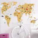 Wallsticker - Verdenskort, Travel the world