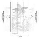 jungle tapet sort hvid - non-woven tapet botanisk Livingwalls - mat og glat