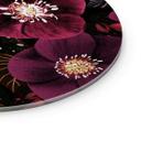 Glasbillede - Blomsterpragt i lilla toner - Anis illustration - Rund
