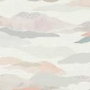 Papier peint abstrait montagne aquarelle - Papier peint intissé dans rose beige gris - papier peint à motifs