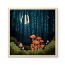 Cuadro de madera bosque y estrellas de noche - SpaceFrog Designs - Cuadrado