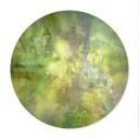 Póster juego de colores en verde dorado - Schmucker - Redondo
