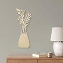 Decoración floral de madera - Ramo en jarrón - Madera de álamo
