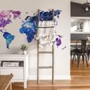 Wallsticker - Verdenskort Galakse