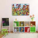 Canvasbillede, farverig by