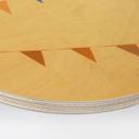 Cuadro de madera banderas de México redondo - Zwart