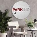 Tableau sur alu-Dibond rond Banksy - Parking