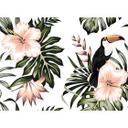 hvid og pink non-woven tapet Designwalls Designwalls Tukan fugle jungle
