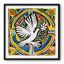 Póster Paloma de la paz de colores - Inspirado en Matisse - Zamart - Cuadrado