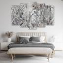 5 stykke lærredstryk Mosaikjungle