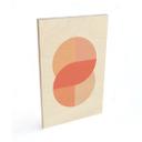 Cuadro de madera Formas geométricas en naranja-rosa - 1X Studio