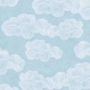 Papel pintado Nube azul claro blanco - papel pintado con motivo de cielo en cuarto de niños
