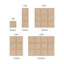 Rumdeler, skillevæg geometrisk mønster - MDF naturligt look